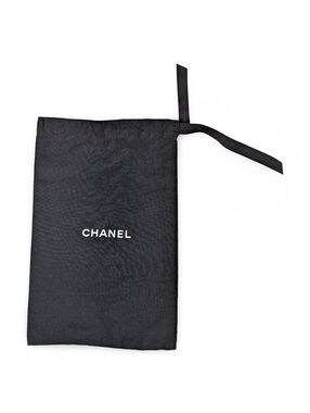 Authentic CHANEL Drawstring Dust Bag Pouch 11.5"x7.5" Black